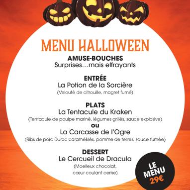 menu halloween