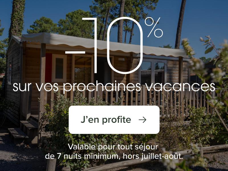 Visuel promotionnel : -10% sur vos perochaines vacances